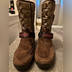Coach all Sandi boots with Velcro